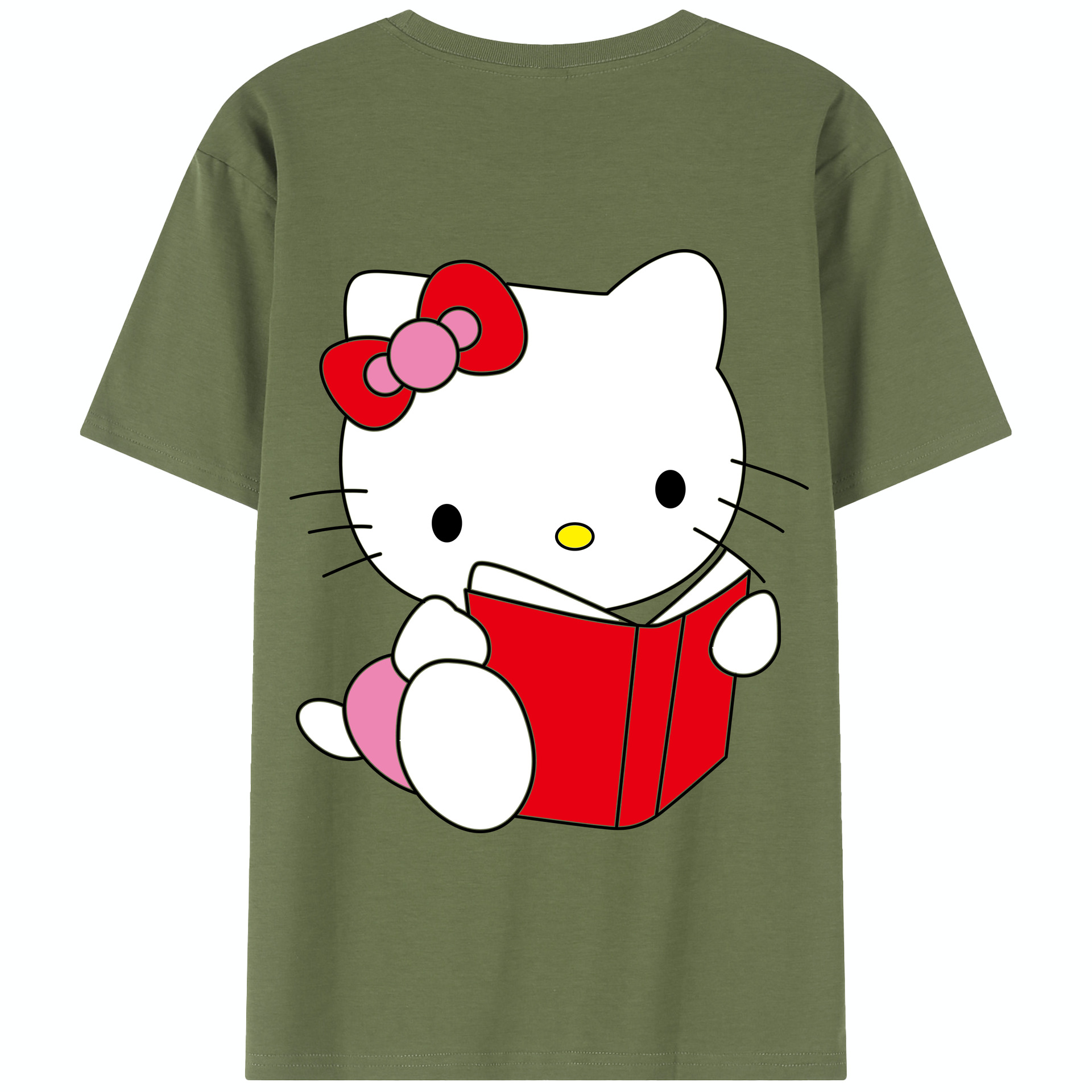 （画像用） Hello Kitty ハローキティ 綿100％半袖Tシャツ（背面プリント）